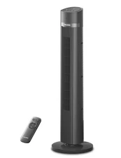 40"  Tower Remote, 3 Speeds, 90° Oscillation, 15-Hour Timer, Grey
