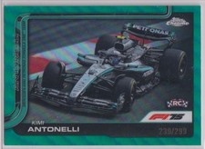 2025 Topps Chrome F1 Car Kimi Antonelli RC 239/299 Mercedes #80 Teal Refractor
