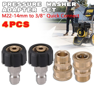 #ad M22 14mm to 3 8#x27;#x27; Connect Pressure Washer Adapter Set Quick Kit M22 Swivel US $16.20