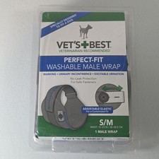 Vet's Best Washable Male Wrap S/M 15-23" - Male Dog Diaper