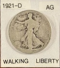 1921 D Walking Liberty Half Key Date Original AG