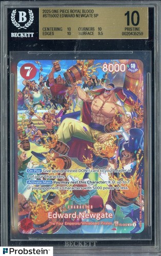 2025 One Piece Royal Blood #ST15002 Edward Newgate SP BGS 10 PRISTINE