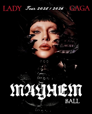 The Mayhem Ball Lady Gaga Tour 2025/2026 Poster | eBay