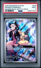 2025 POKEMON SVP EN-SV BLACK STAR PROMO #206 MARNIE'S MORPEKO PSA 9