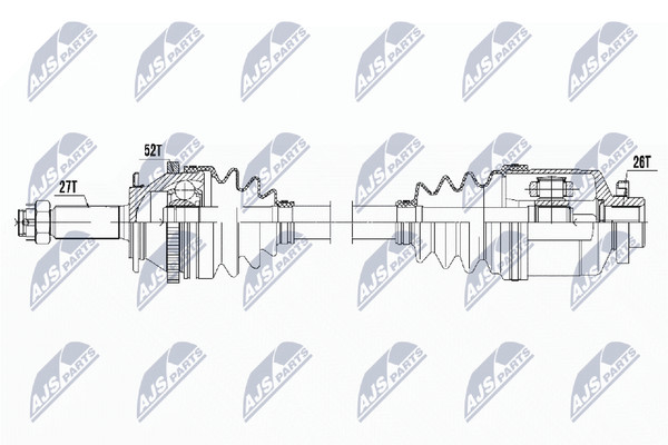 Antriebswelle NTY NPW-HY-526 FüR Hyundai Santa FÉ 1 SM Crdi 4X4 Allrad 16V-image