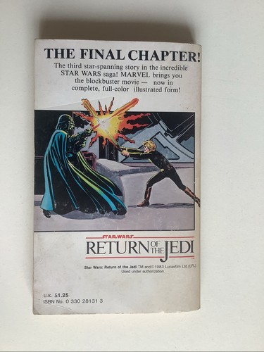 Star Wars 1983 UK Comic Book Return of the Jedi Marvel Vintage Paperback - Picture 2 of 3