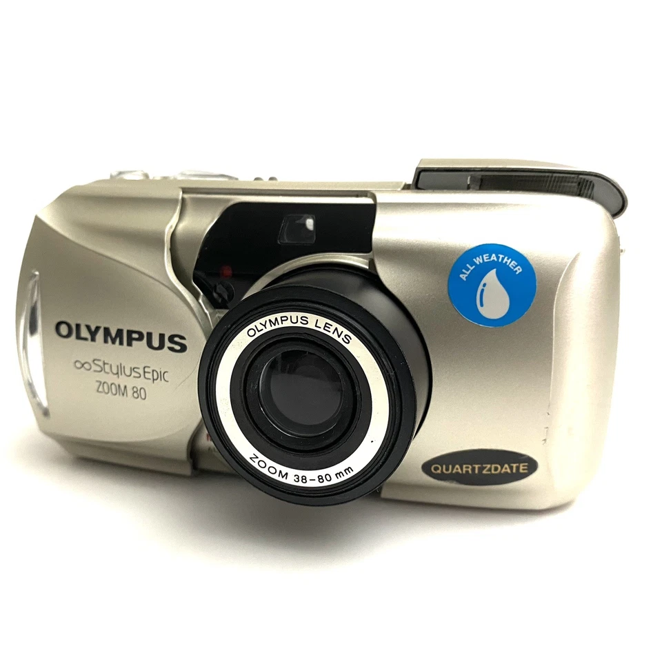 PARTS Olympus Stylus Epic Zoom 80 QD mju ii 35mm Film Point & Shoot Camera READ - Image 2 of 4