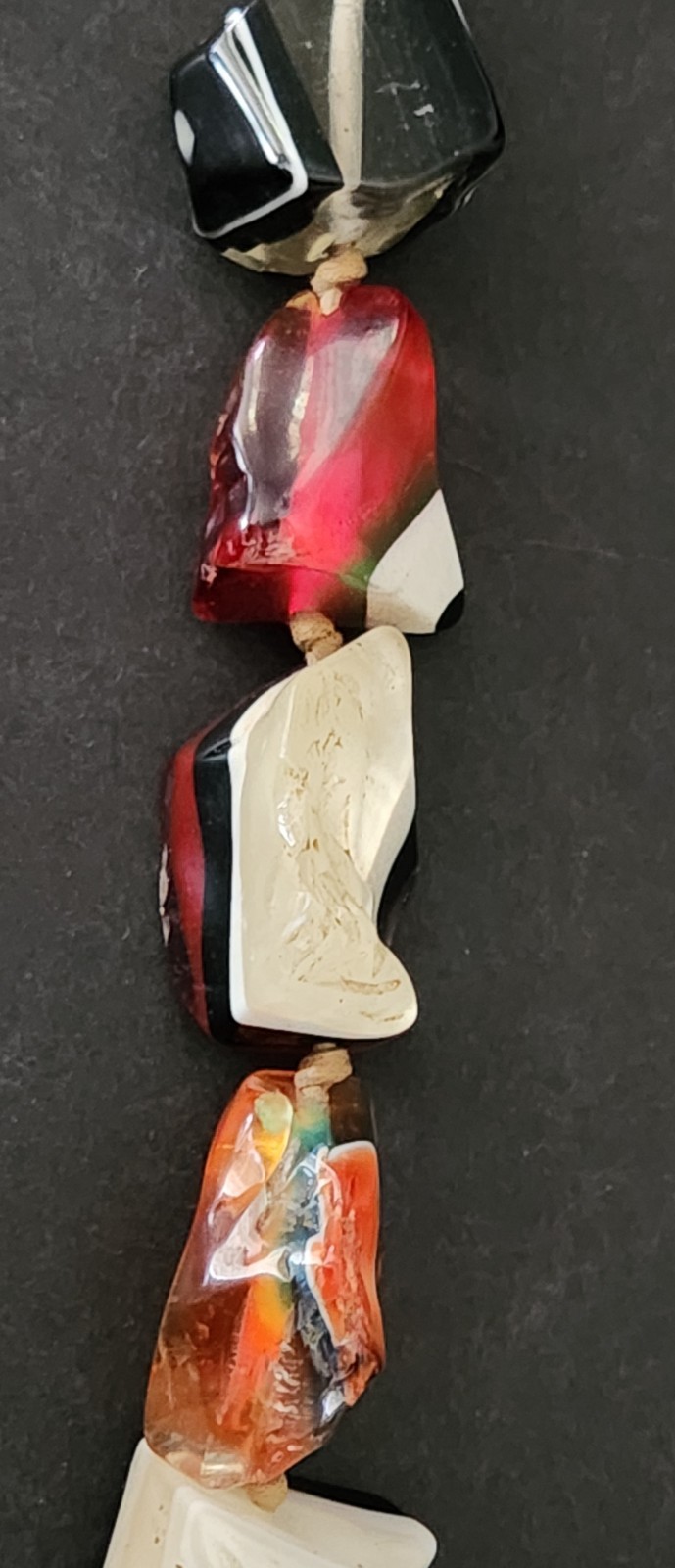 Pop Art Statement Piece Resin Chunky Colorful Nec… - image 6