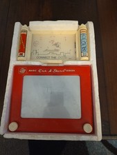 Vintage Ohio Art Etch A Sketch 505 With Drawing GAME  Much More LOOK
