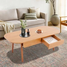 Max 220lbs Coffee Table W/Storage for Living Room Modern Coffee Table W/Drawer
