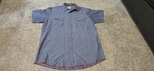 Wrangler Wrancher Men s Large Pearl Snap Gray/Blue Short Sleeve Shirt