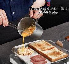 18/8 Stainless Steel Measuring Cup: Metal Measuring Pitcher with Engraved Oz ...