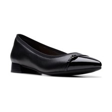 Women's Clarks Natalyn Dusk Slip-On Flats Black Leather