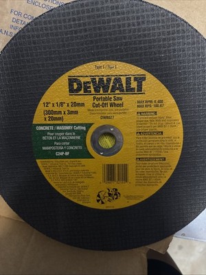 DeWalt DWE8027  Masonry High Speed Wheel 12'' x 1/8'' (10-Pack)