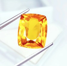 9.22 Ct Natural Orange Sapphire Loose Gemstone Certified Cushion Shape Gems