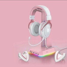 Wired Audio Gaming Headset with RGB Light, Over-ear Headphone with Microphone