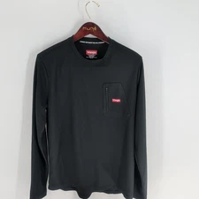 Wrangler Performance Base Layer Crew Neck Pen Pocket T-Shirt Black Size Medium