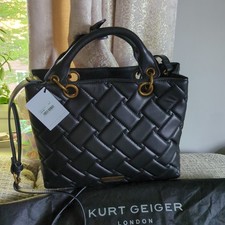 Image of Kurt Geiger London The Kensington Tote .Black Leather Bag . New