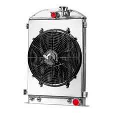 3 Row Aluminum Radiator Shroud Fan For 1933-1935 Ford Pickup 1933-1934 Model 40 3 Row Aluminum Radiator Shroud Fan For 1933-1935 Ford Pickup 1933-1934 Model 40