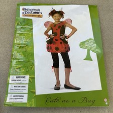 CALIFORNIA COSTUME Cute As A Bug  Girls Sz Small 6-8 Ladybug NEW open bag 