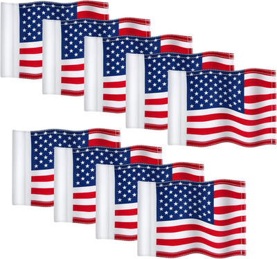 Moukeren 9 Pcs Golf Flag 8 X 6 Inch Putting Green Standard Practice American USA