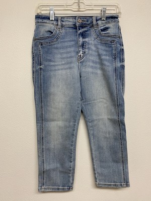KanCan Womens Size 27x21 Denim High Rise Capri Light Wash NWOT