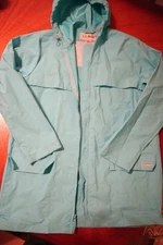 L.L. Bean Rain Jacket Women's Small Green Hooded Lightweight Zip