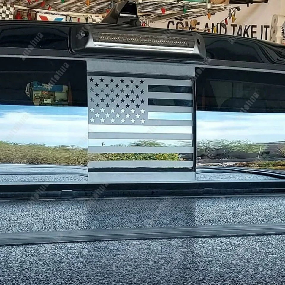 Rear Middle Window USA Flag Decal For Chevy Colorado 15-25 Precut Vinyl Stickeer - Image 3 of 4