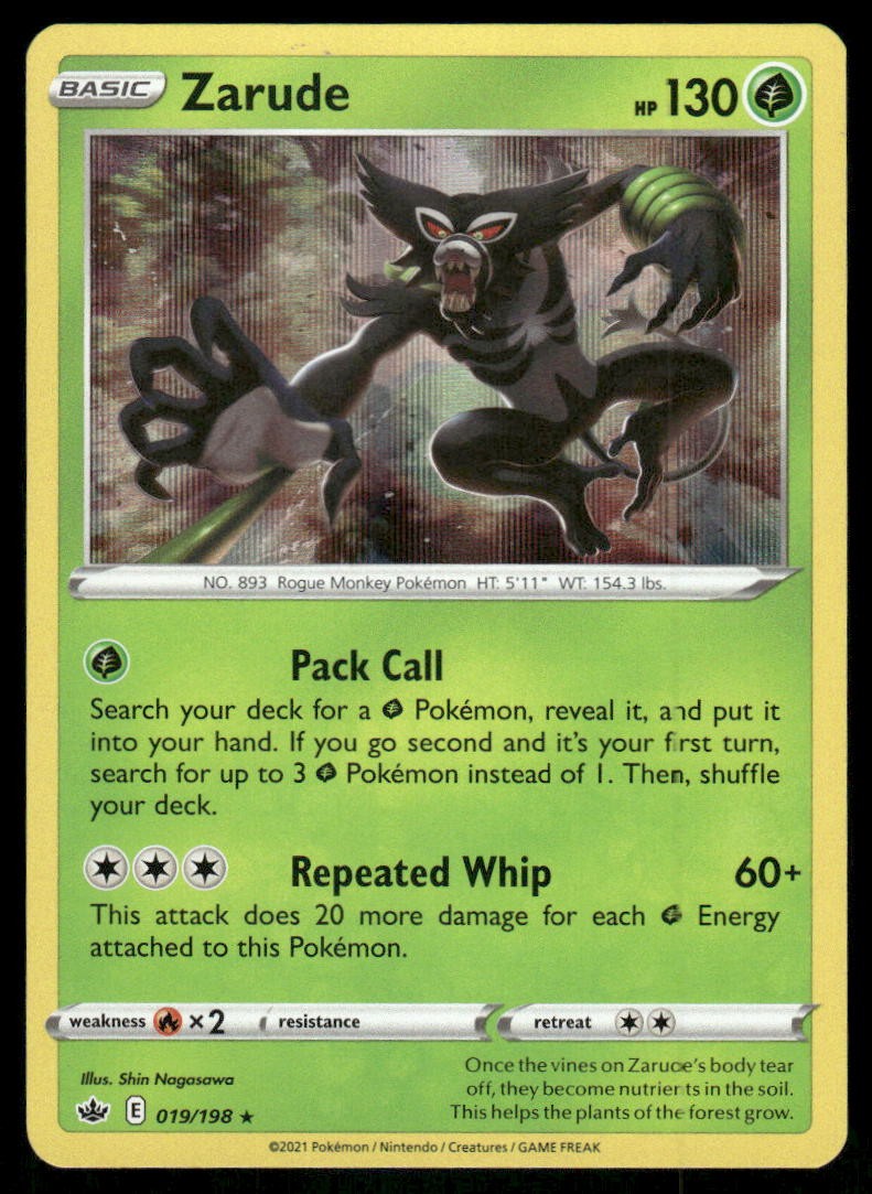 Zarude 019/198 - Chilling Reign - Holo Rare NM