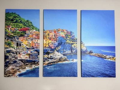 Italy Wall Art Cinque Terre The Picture of Amalfi Coast Landscape Modern Canvas