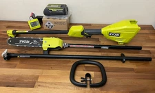 RYOBI 40V 12 Feet Pole Saw Kit  , 10" with New Ryobi 4AH Battery & New Charger