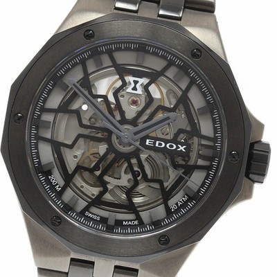 Edox Delfin Mecano Automatic Men's Watch Used Good Condition From Japan
