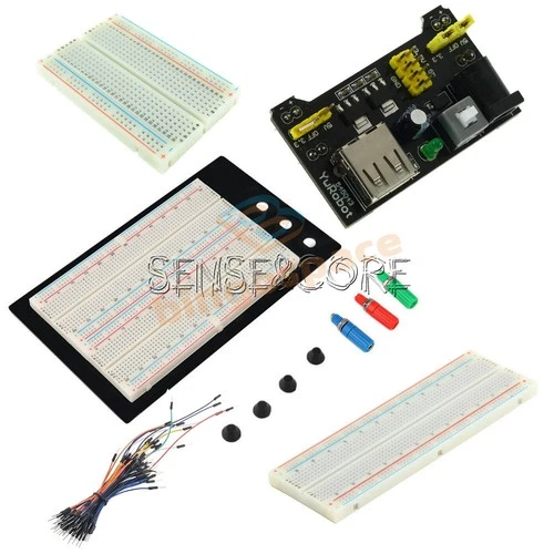 Breadboard 1660 830 400 Pin USB Netzteil MB102 Jumper Kabel Arduino Raspberry Pi