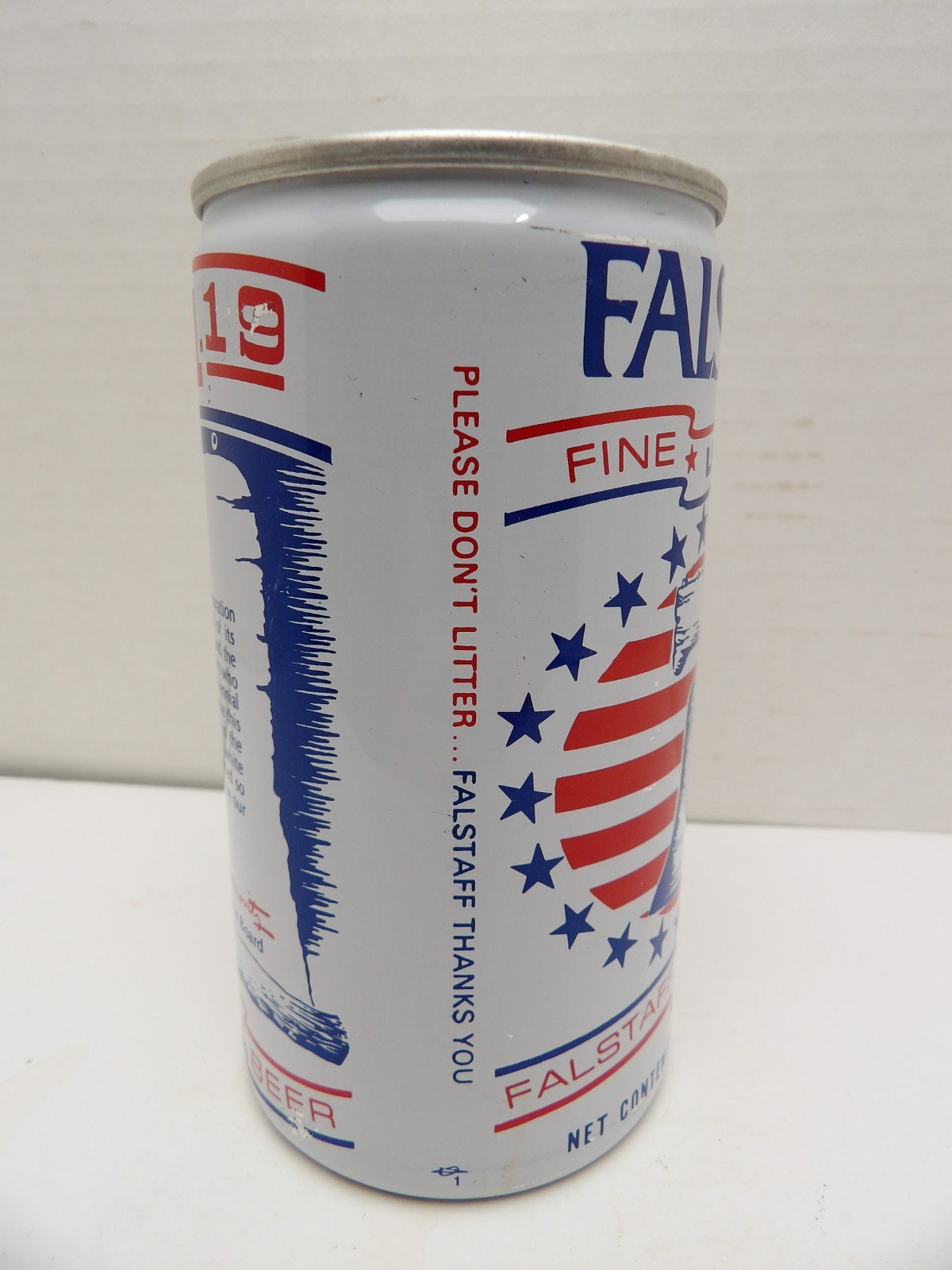 FALSTAFF LIGHT 6for 1.19 ALUMINUM PULL TAB BEER CAN #62-27 GENERAL SF., CA.