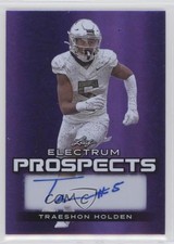 2024 Leaf Electrum Prospects Auto Purple 14/15 Traeshon Holden #PA-TH1 Auto 0b2