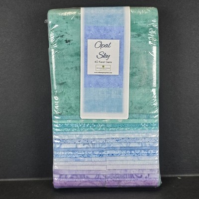 Wilmington Prints Opal Sky 40 Karat Gems 2.5'' Strips Jelly Roll Precut Fabric