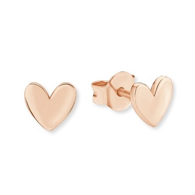 s.Oliver Jewel Womens Stud Earrings Rose Gold Heart SO PURE 2019868