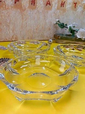 Nachtmann Dessert Bowl Wega 24%PBO Lead Crystal Vintage Hand Cut