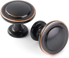 10 Pack Oil Rubbed Bronze Cabinet Knobs Pull Round Single Hole 1960 Solid Hard