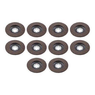 10 Pack 4.5'' x 7/8'' 80 Grit Aluminum Oxide Flap Disc Grinding Wheels T27