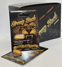 Strong Back Natural Booster for Men Stamina 10 Gold Caps