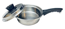 Lustre Craft Stainless Steel 3 Ply 1 Quart Sauce Pan w/ Lid Made in USA Vintage