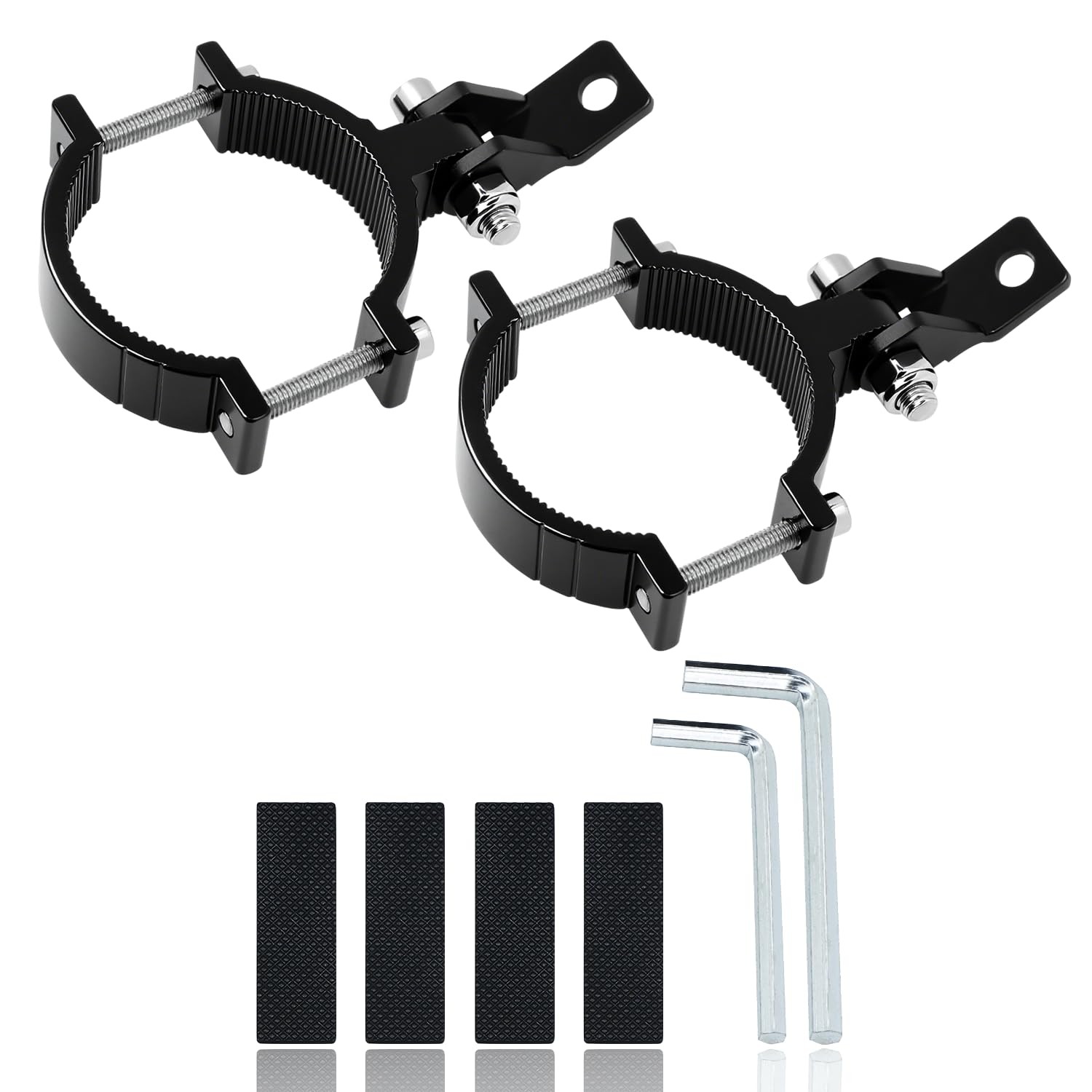YTT 2PCS UTV Whip Light Mount,Aviation Aluminum Flag 1.57"-2.56", Black