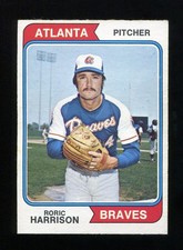 1974 O-Pee-Chee OPC 298 Roric Harrison Near Mint Atlanta Braves vintage baseball