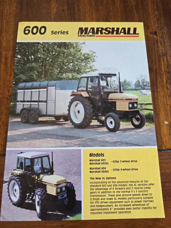 Marshall Tractors 600 Serie 604XL Schlepper Traktor Prospekt a - Bild 1 von 2