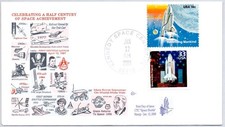 #3190a NASA SPACE SHUTTLE PROGRAM FIRST DAY ISSUE, JOHN GLENN, EILEEN COLLINS
