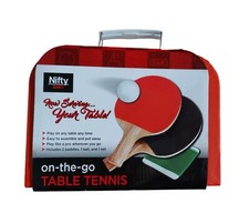 Nifty Games On-The-Go Table Tennis Ping Pong 2 Paddles 3 Balls 46" Net MSRP $20