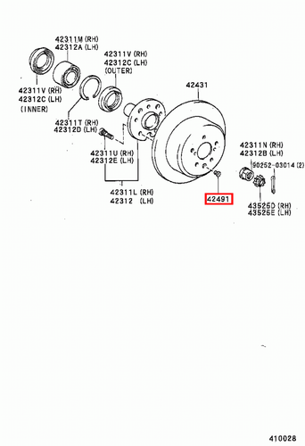 Genuine RAV4 ZSA44 ZSA42 Regius KCH40 Rear Hand Brake Shoe Adjuster Plug x2 - Picture 5 of 20