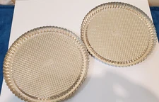 set of 2 PAMPERED CHEF fluted metal 10" dia Flan Tart Cake Pans - texture center