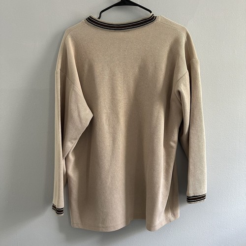 Vintage JC DEFCON XL Men's Long Sleeve Pullover Sweater Tan Made In USA - Picture 2 of 6